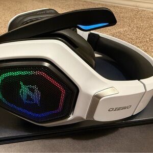 Ozeino White Gaming Headset with RGB Lights